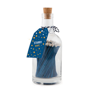 Glass Bottle Matches - Starry Night