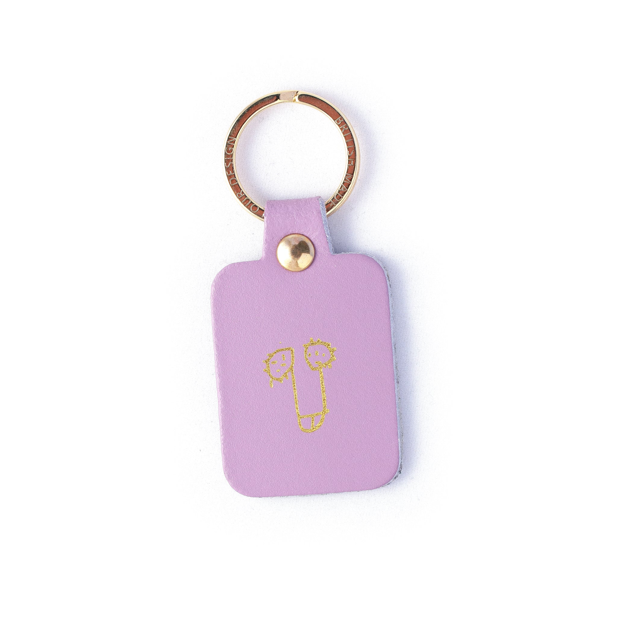 Willy Leather Key Fob - Lilac