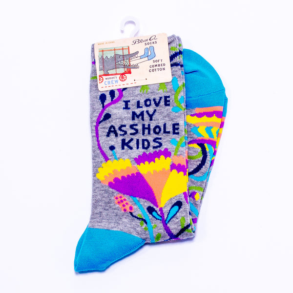 'I Love My Asshole Kids' Socks