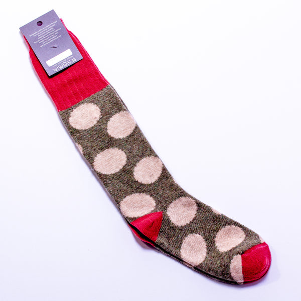 Women's Lambswool Knee Socks - Sage Spot