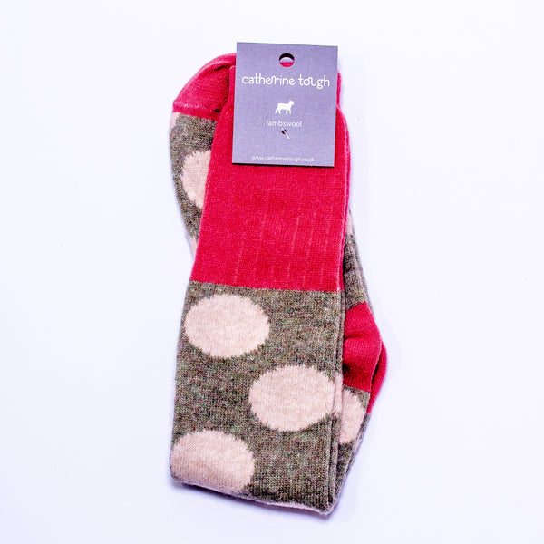 Women's Lambswool Knee Socks - Sage Spot