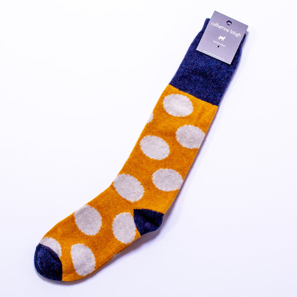 Women's Lambswool Knee Socks - Ginger Spot