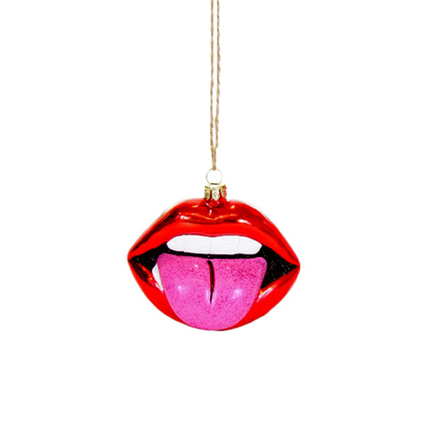 Glittery Tongue Bauble