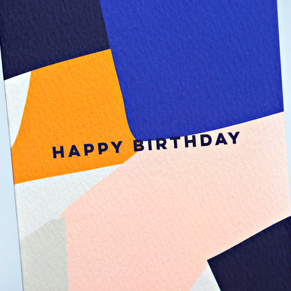 Happy Birthday Overlay Shapes Card