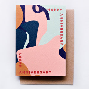 Happy Anniversary Shapes Card