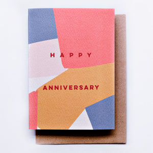 Happy Anniversary Overlay Shapes Card