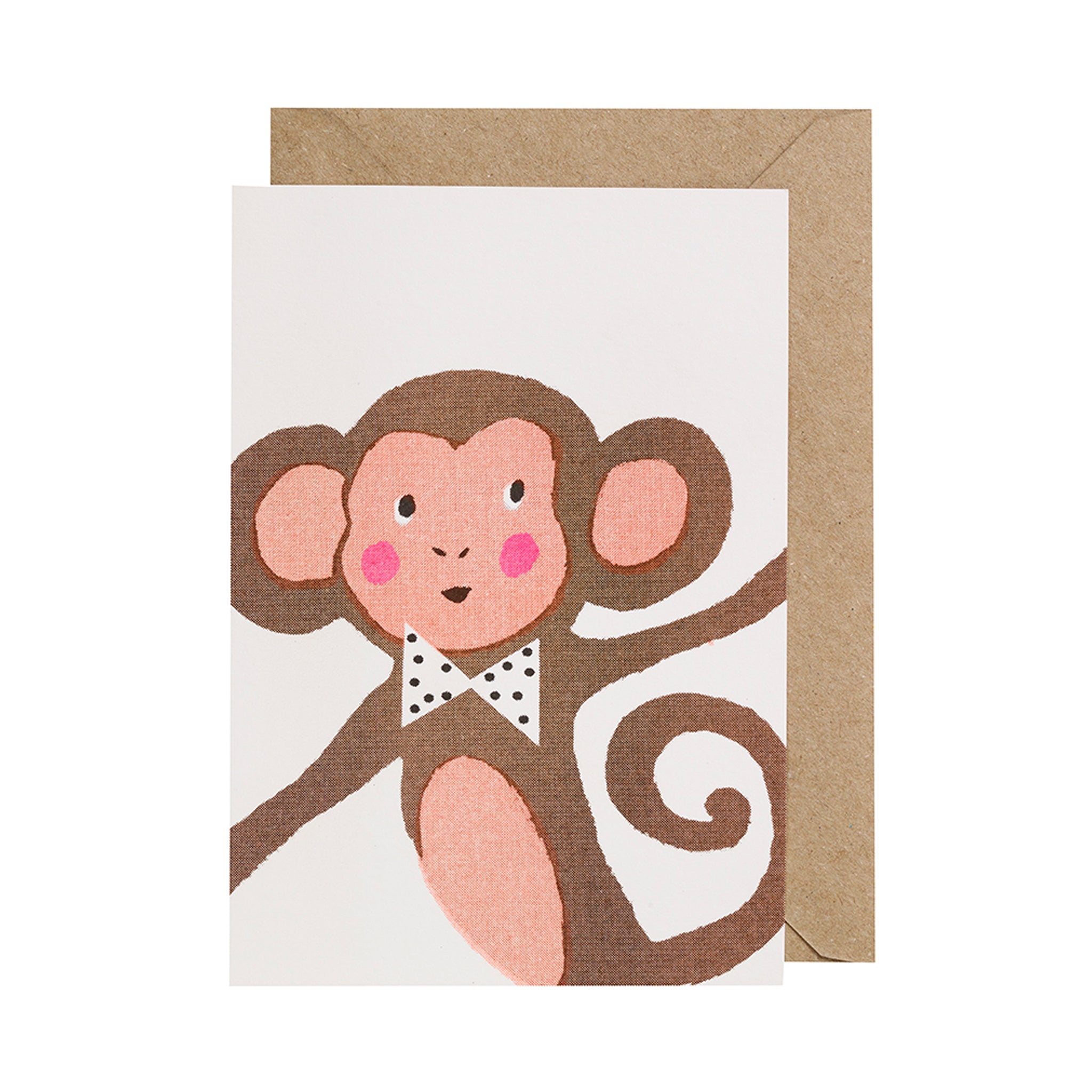 Paper Balloon Card - Monkey