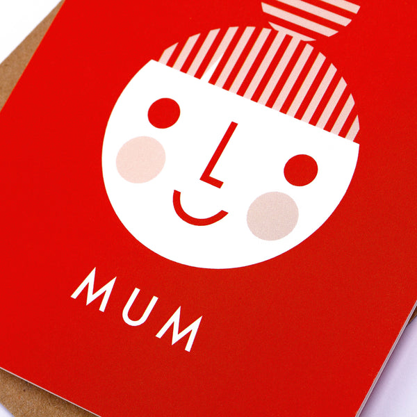 Best Mum Top Knot Card