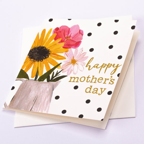 Jug Of Flowers Mother's Day Card