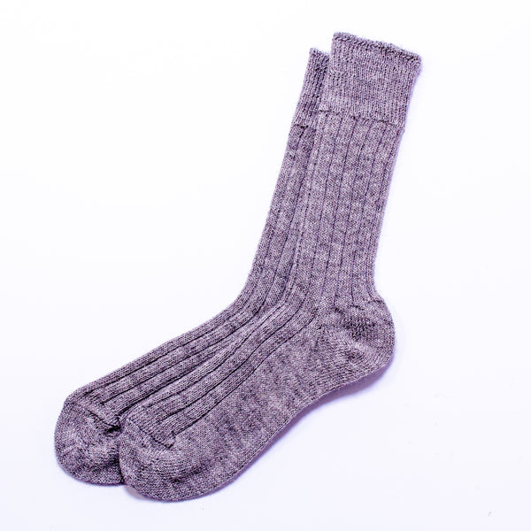 Alpaca Bed Socks - Grey (Mens)