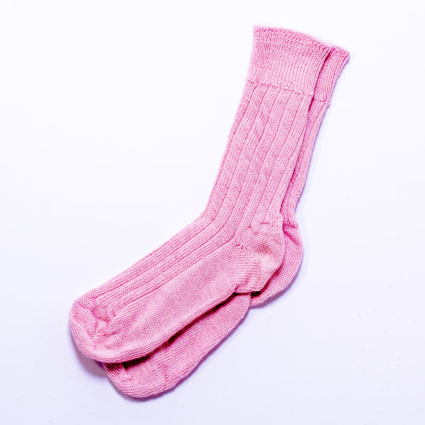 Alpaca Bed Socks - Pink